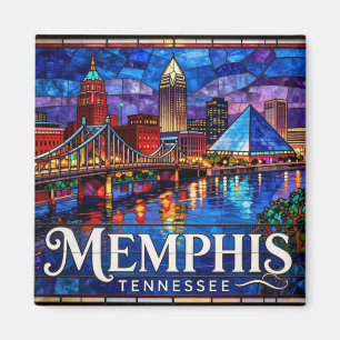Memphis Mississippi River Stadtansicht 🎸 Magnet