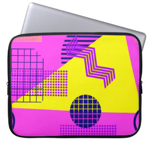 Memphis nahtlos Muster, geometrische Formen in den Laptopschutzhülle