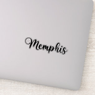 Memphis Name - Handgeschriebene Kalligrafie Aufkleber