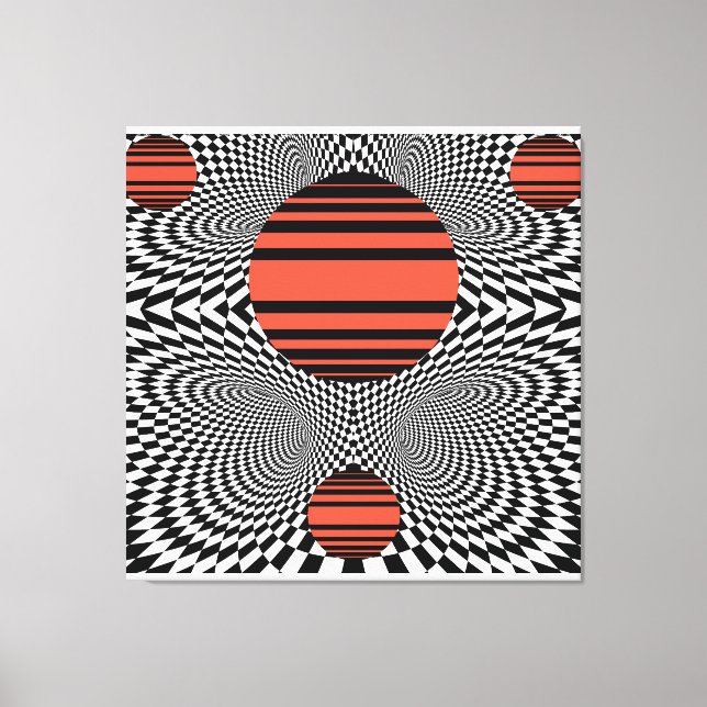 Memphis OpArt Leinwanddruck (Vorderseite)