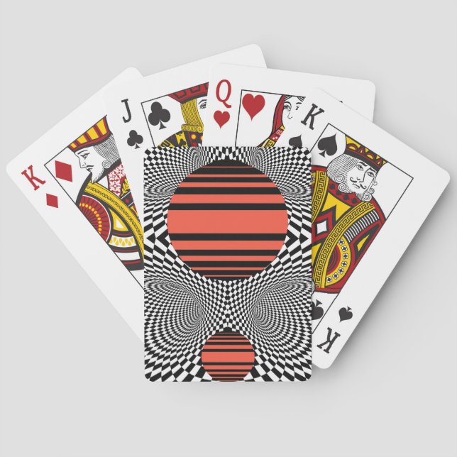 Memphis OpArt Spielkarten (Rückseite)