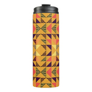 Memphis Pastel Triangle Abstraktes Muster. Thermosbecher
