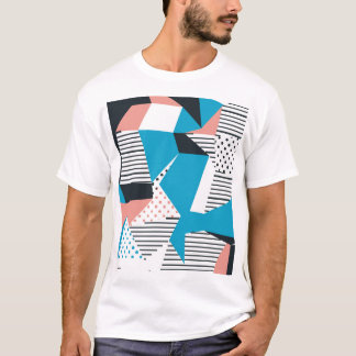 Memphis Pattern: Minimalistischer Abstrakter Trend T-Shirt
