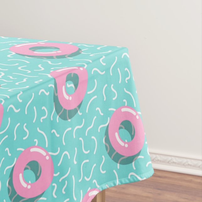 Memphis Polka Hoops Tischdecke (Beispiel)