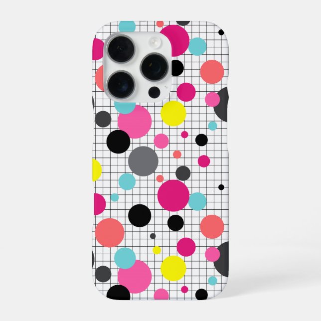 Memphis-Punkte iPhone Hülle (Rückseite)