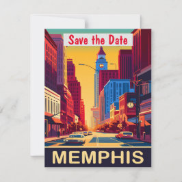 Memphis Save the Date, Vintage Postkarte
