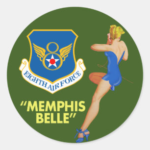 "Memphis-Schönheits-" 8. Luftwaffe Runder Aufkleber