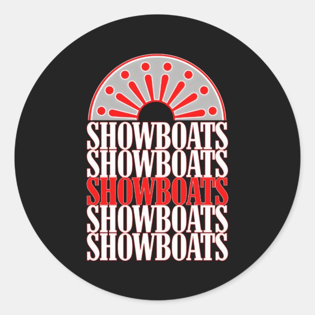 Memphis Showboats Usfl Throwback Runder Aufkleber (Vorderseite)
