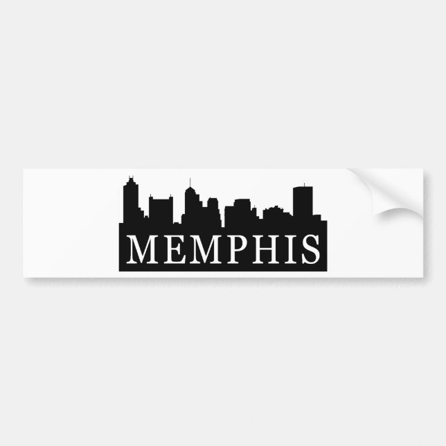 Memphis-Skyline Autoaufkleber (Vorne)