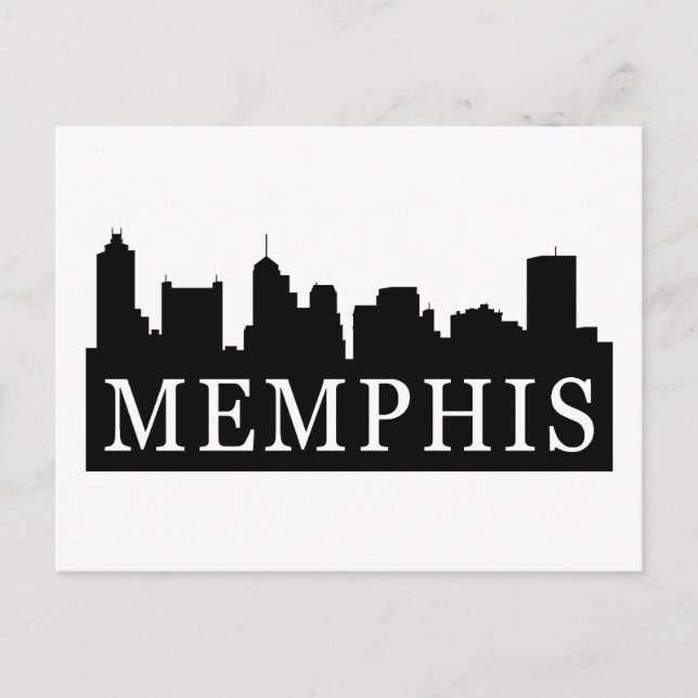 Memphis Skyline Postkarte (Vorderseite)