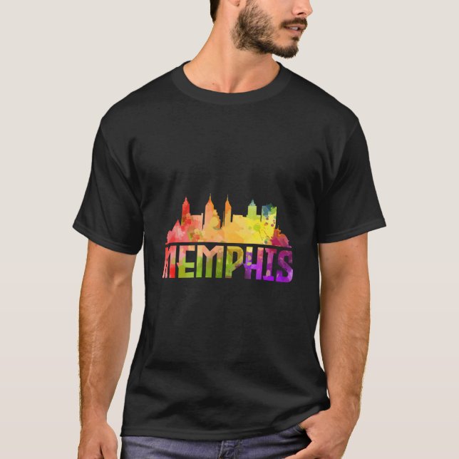 Memphis Skyline Tennessee T-Shirt (Vorderseite)