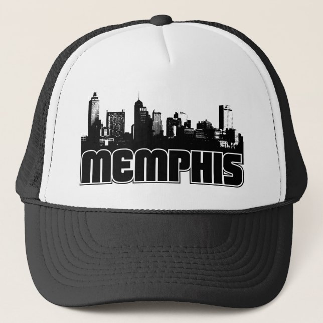 Memphis-Skyline Truckerkappe (Vorderseite)