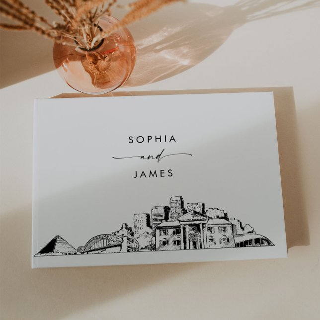 Memphis Skyline Wedding Guest Book Gästebuch (Von Creator hochgeladen)