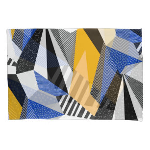 Memphis Style: Creative Geometric Collage. Kissenbezug