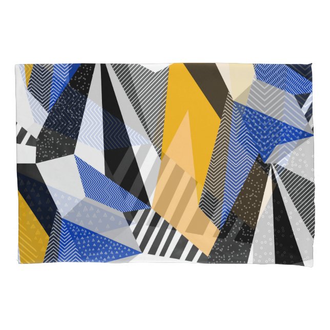 Memphis Style: Creative Geometric Collage. Kissenbezug (Vorderseite)