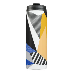Memphis Style: Creative Geometric Collage. Thermosbecher