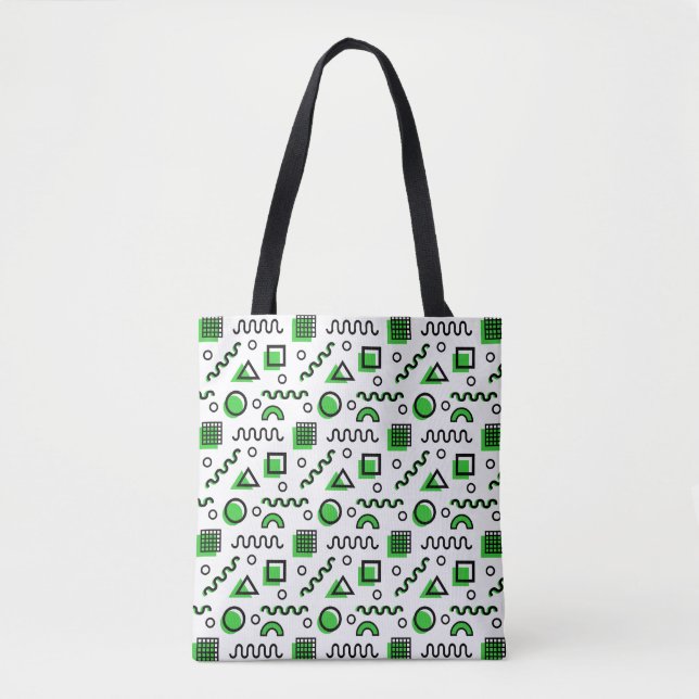 Memphis Style Geometric Pattern 110719 - Green (Vorderseite)