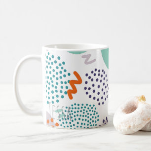 Memphis Style Kieselstein-Hell Retro 90er Abstract Kaffeetasse
