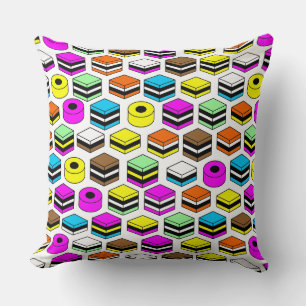 Memphis Style Licorice Allsorts-Muster Kissen