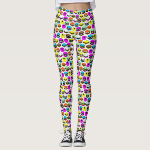 Memphis Style Licorice Allsorts-Muster Leggings
