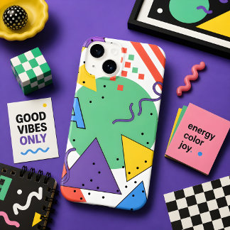 Memphis Style Phone Case Dopamin Dekor Fette Geome