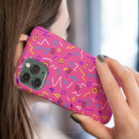Memphis Style Shapes von Funky 1980s auf rosa Must