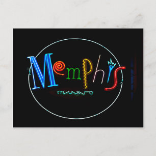 Memphis Tennesse Beale Street Neon Music Sign Postkarte