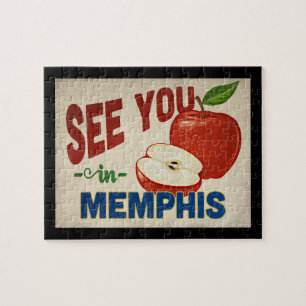 Memphis Tennessee Apfel - Vintage Reise Puzzle