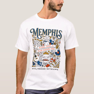 Memphis Tennessee Blues Soul und Barbecue-Essen T-Shirt