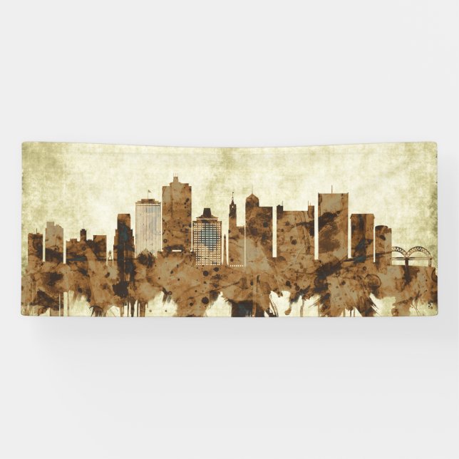 Memphis Tennessee Cityscape Banner (Horizontal)