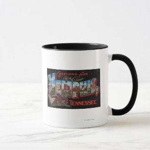 Memphis, Tennessee - große Buchstabe-Szenen Tasse