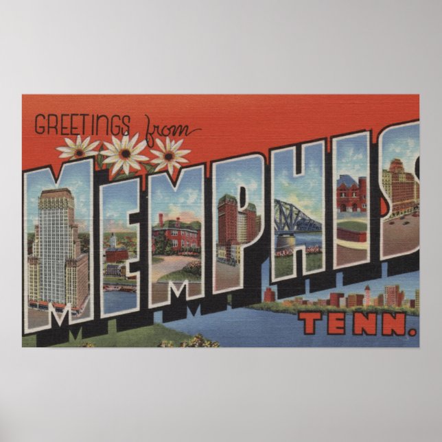 Memphis, Tennessee - Große Buchstabenszenen 2 Poster (Vorne)