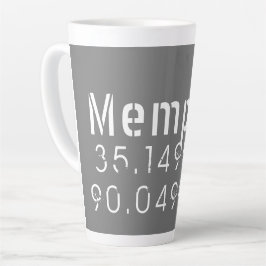 Memphis Tennessee Längengrad Latitude Milchtasse