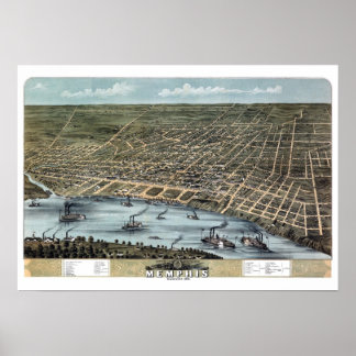 Memphis Tennessee Panoramablick auf die Vogelpersp Poster