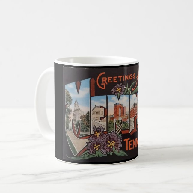 Memphis Tennessee Postcard Grußkarte Tasse (Vorderseite Links)