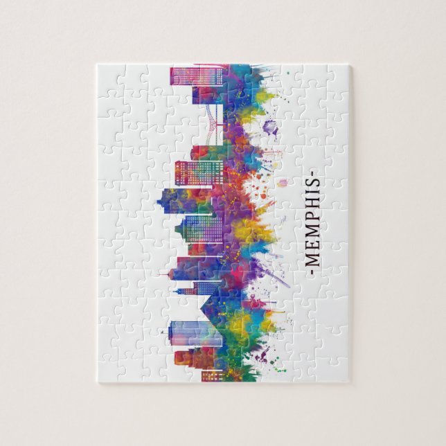 Memphis Tennessee Skyline Puzzle (Vertikal)
