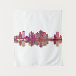 Memphis Tennessee Skyline Wandteppich