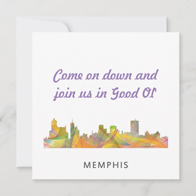 MEMPHIS, TENNESSEE SKYLINE WB1 - SAVE THE DATE (Vorderseite)