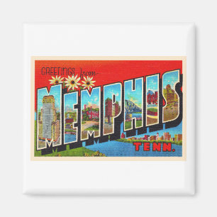 Memphis Tennessee TN Vintager Großbuchstaben Post Magnet