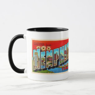 Memphis Tennessee TN Vintager Großbuchstaben Post Tasse
