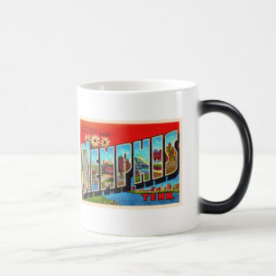 Memphis Tennessee TN Vintager Großbuchstaben Post Verwandlungstasse