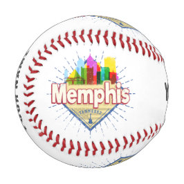 Memphis Tennessee United Staaten Retro Skyline Baseball