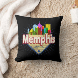 Memphis Tennessee United Staaten Retro Skyline Kissen