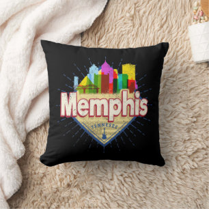 Memphis Tennessee United Staaten Retro Skyline Kissen