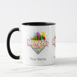 Memphis Tennessee United Staaten Retro Skyline Tasse
