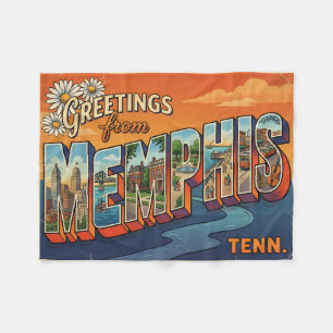 Memphis Tennessee Vintage Reise Fleecedecke