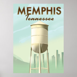 Memphis Tennessee Vintage Reiseplakat Poster