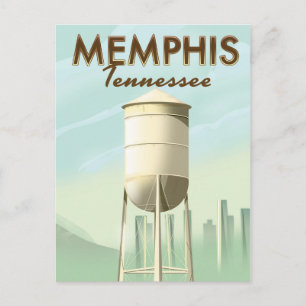 Memphis Tennessee Vintage-Reiseplakat Postkarte