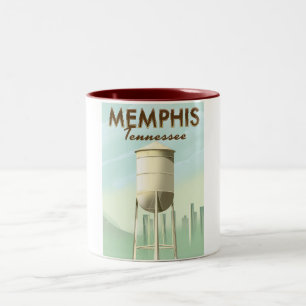 Memphis Tennessee Vintage-Reiseposter Zweifarbige Tasse