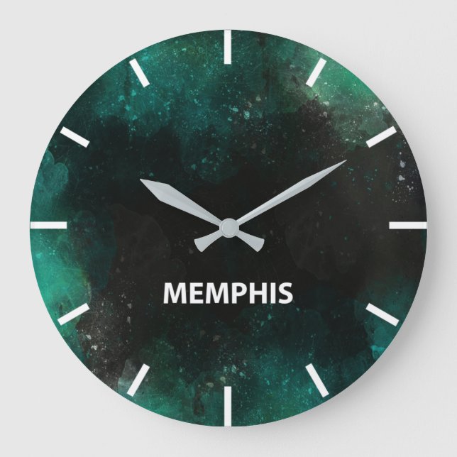 Memphis Time Zone Newsroom Wall Große Wanduhr (Vorderseite)